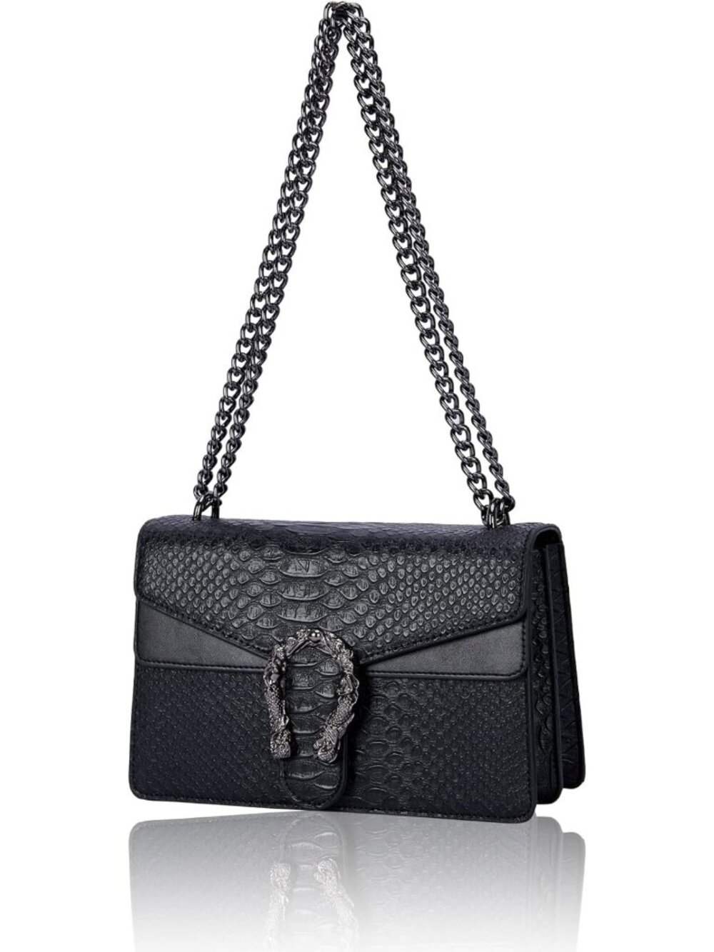 Stylish Snake Print Leather Crossbody & Satchel Purse - Luxury Women's Bag